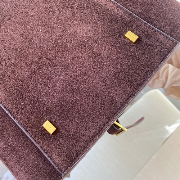 The Row Inspired Margaux Genuine Suede Bag Large - Picture 13 of 16